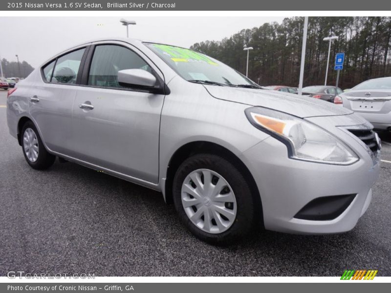 Brilliant Silver / Charcoal 2015 Nissan Versa 1.6 SV Sedan