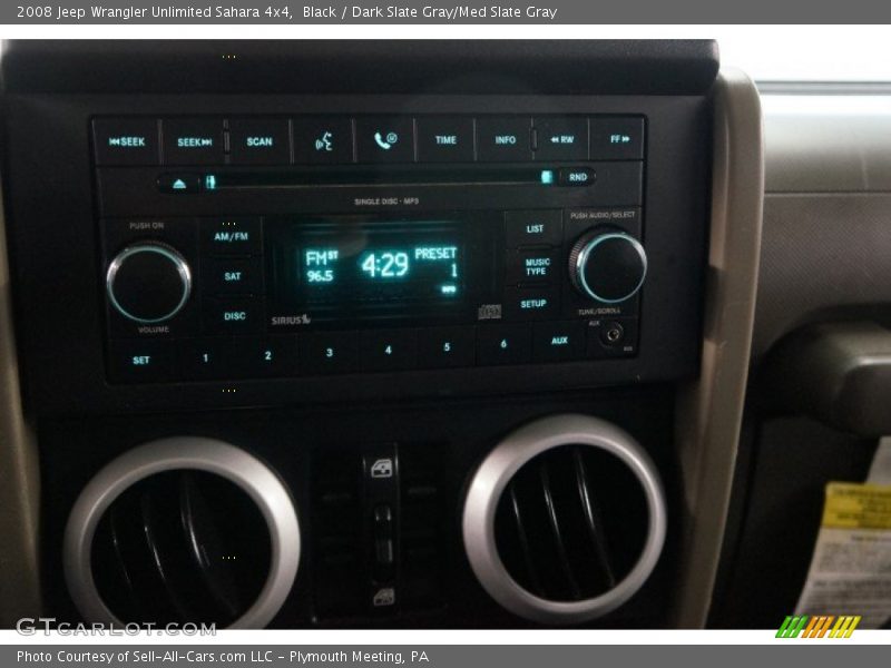Black / Dark Slate Gray/Med Slate Gray 2008 Jeep Wrangler Unlimited Sahara 4x4