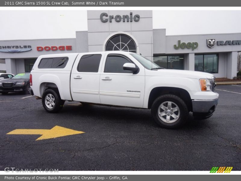 Summit White / Dark Titanium 2011 GMC Sierra 1500 SL Crew Cab
