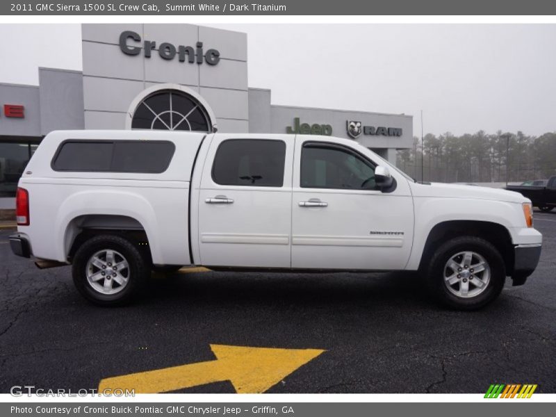 Summit White / Dark Titanium 2011 GMC Sierra 1500 SL Crew Cab