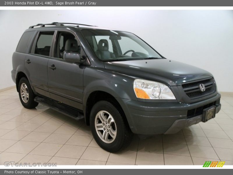 Sage Brush Pearl / Gray 2003 Honda Pilot EX-L 4WD