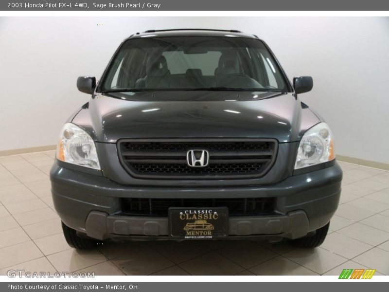 Sage Brush Pearl / Gray 2003 Honda Pilot EX-L 4WD