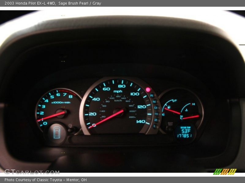 Sage Brush Pearl / Gray 2003 Honda Pilot EX-L 4WD