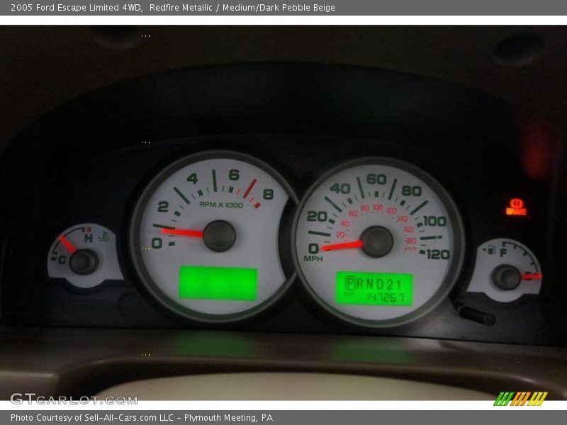 Redfire Metallic / Medium/Dark Pebble Beige 2005 Ford Escape Limited 4WD