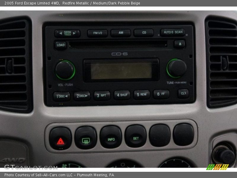 Redfire Metallic / Medium/Dark Pebble Beige 2005 Ford Escape Limited 4WD