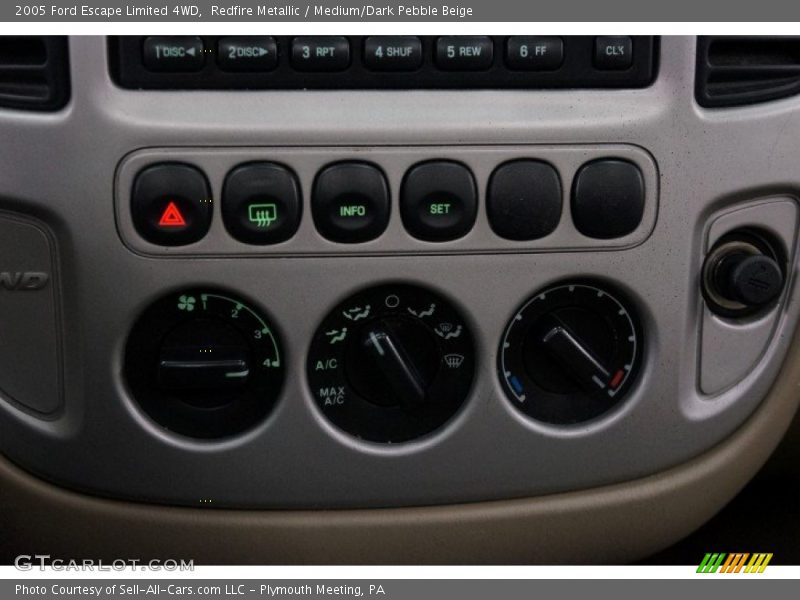 Redfire Metallic / Medium/Dark Pebble Beige 2005 Ford Escape Limited 4WD
