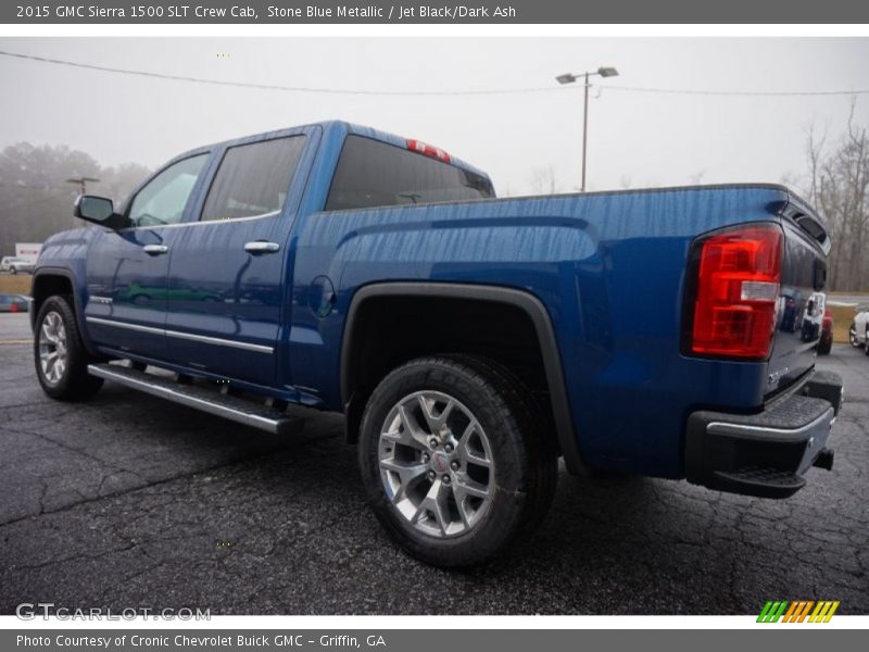 Stone Blue Metallic / Jet Black/Dark Ash 2015 GMC Sierra 1500 SLT Crew Cab