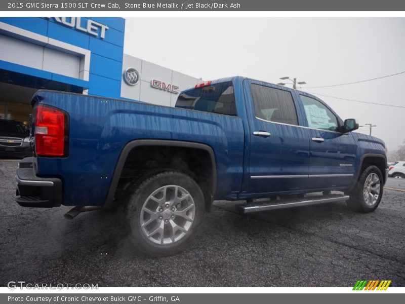 Stone Blue Metallic / Jet Black/Dark Ash 2015 GMC Sierra 1500 SLT Crew Cab