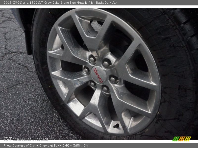 Stone Blue Metallic / Jet Black/Dark Ash 2015 GMC Sierra 1500 SLT Crew Cab