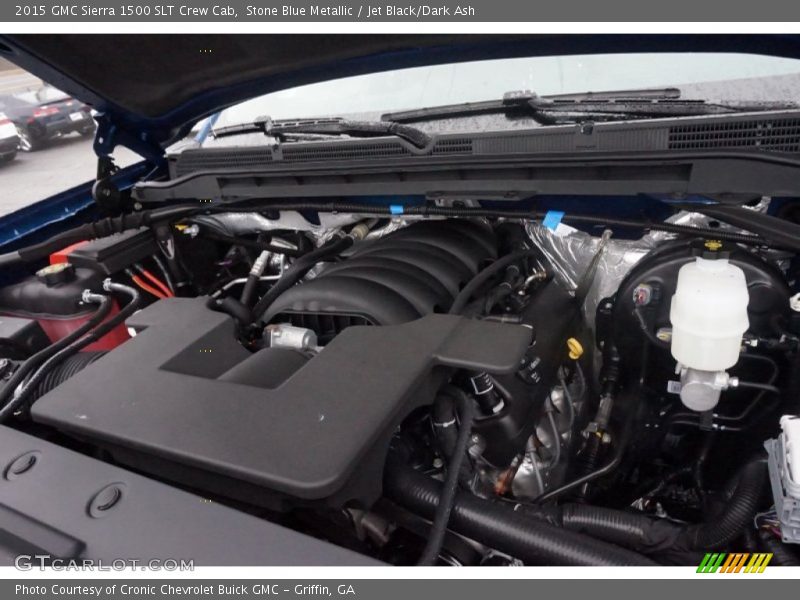 Stone Blue Metallic / Jet Black/Dark Ash 2015 GMC Sierra 1500 SLT Crew Cab