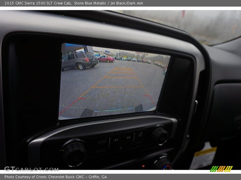 Stone Blue Metallic / Jet Black/Dark Ash 2015 GMC Sierra 1500 SLT Crew Cab