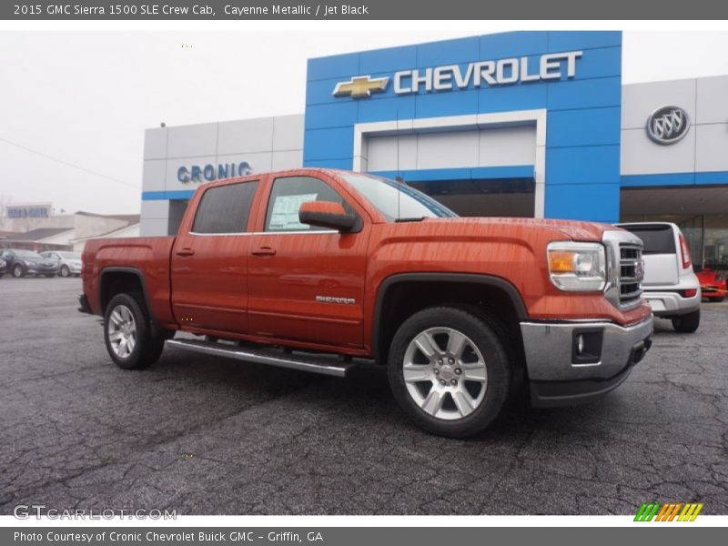 Cayenne Metallic / Jet Black 2015 GMC Sierra 1500 SLE Crew Cab