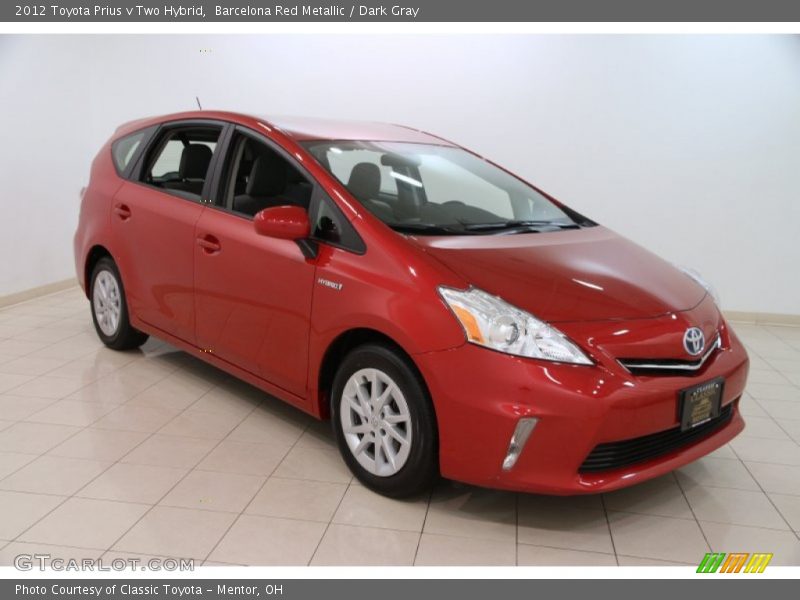 Barcelona Red Metallic / Dark Gray 2012 Toyota Prius v Two Hybrid