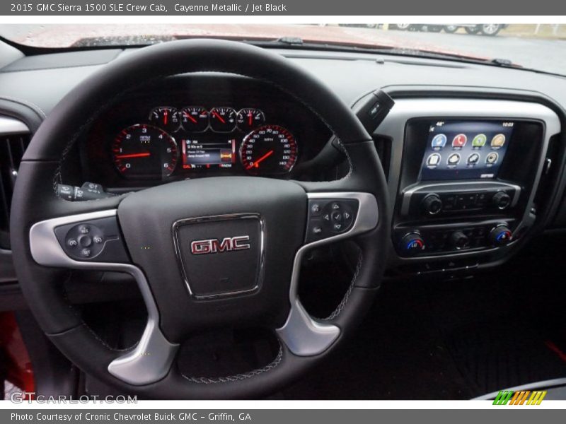 Cayenne Metallic / Jet Black 2015 GMC Sierra 1500 SLE Crew Cab