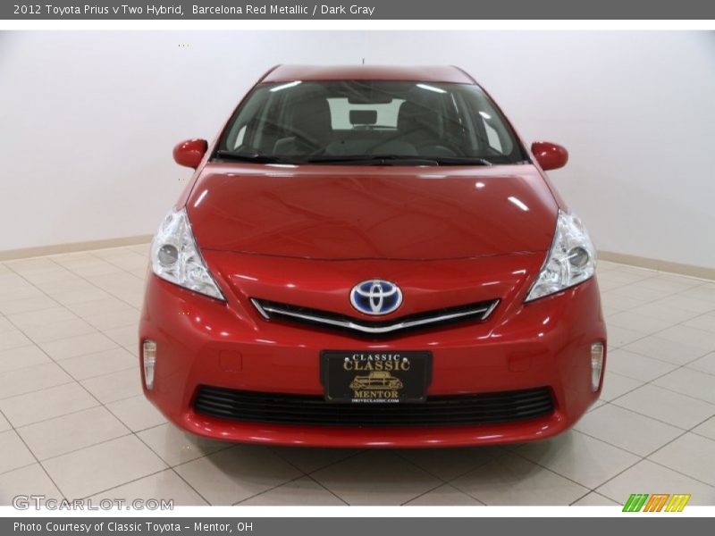 Barcelona Red Metallic / Dark Gray 2012 Toyota Prius v Two Hybrid