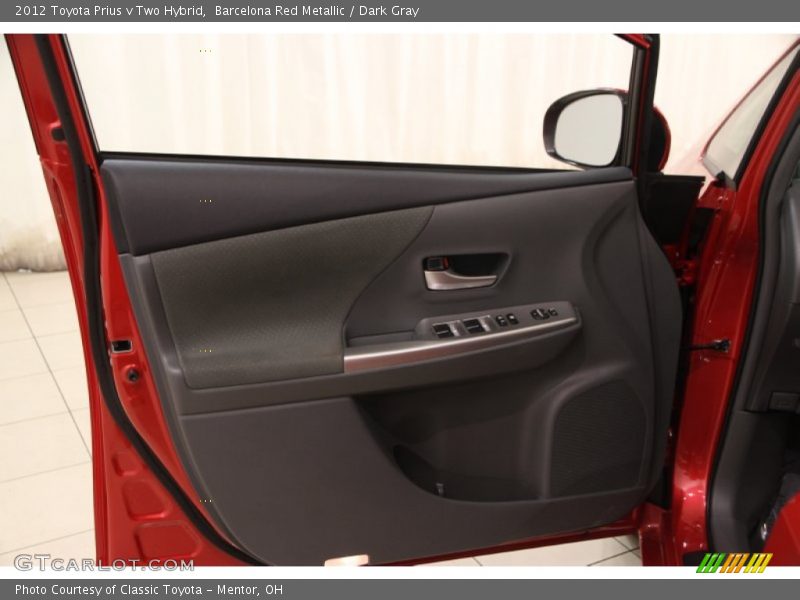 Barcelona Red Metallic / Dark Gray 2012 Toyota Prius v Two Hybrid