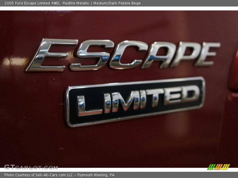 Redfire Metallic / Medium/Dark Pebble Beige 2005 Ford Escape Limited 4WD