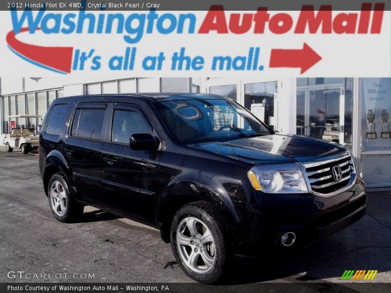 Crystal Black Pearl / Gray 2012 Honda Pilot EX 4WD