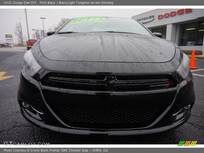 Pitch Black / Black/Light Tungsten Accent Stitching 2015 Dodge Dart SXT