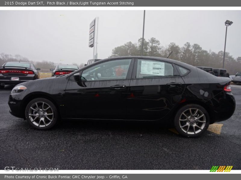 Pitch Black / Black/Light Tungsten Accent Stitching 2015 Dodge Dart SXT