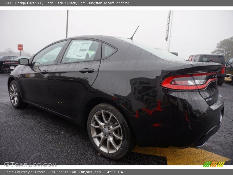 Pitch Black / Black/Light Tungsten Accent Stitching 2015 Dodge Dart SXT