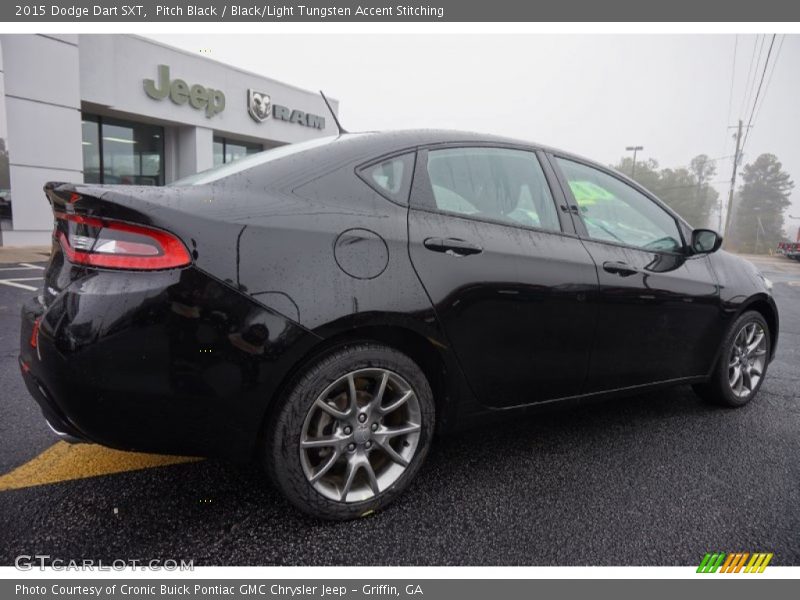 Pitch Black / Black/Light Tungsten Accent Stitching 2015 Dodge Dart SXT