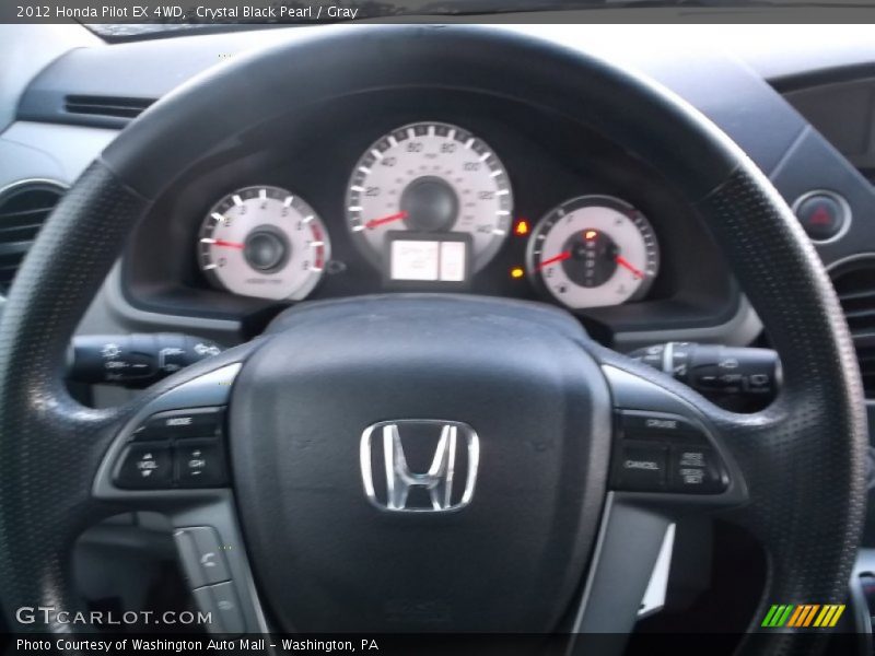 Crystal Black Pearl / Gray 2012 Honda Pilot EX 4WD