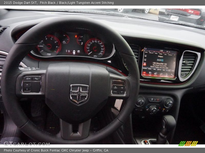 Pitch Black / Black/Light Tungsten Accent Stitching 2015 Dodge Dart SXT