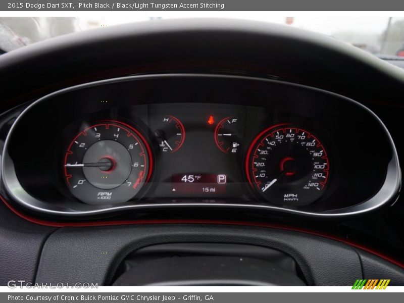 Pitch Black / Black/Light Tungsten Accent Stitching 2015 Dodge Dart SXT