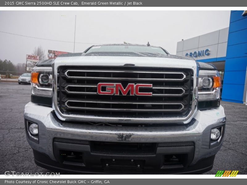 Emerald Green Metallic / Jet Black 2015 GMC Sierra 2500HD SLE Crew Cab