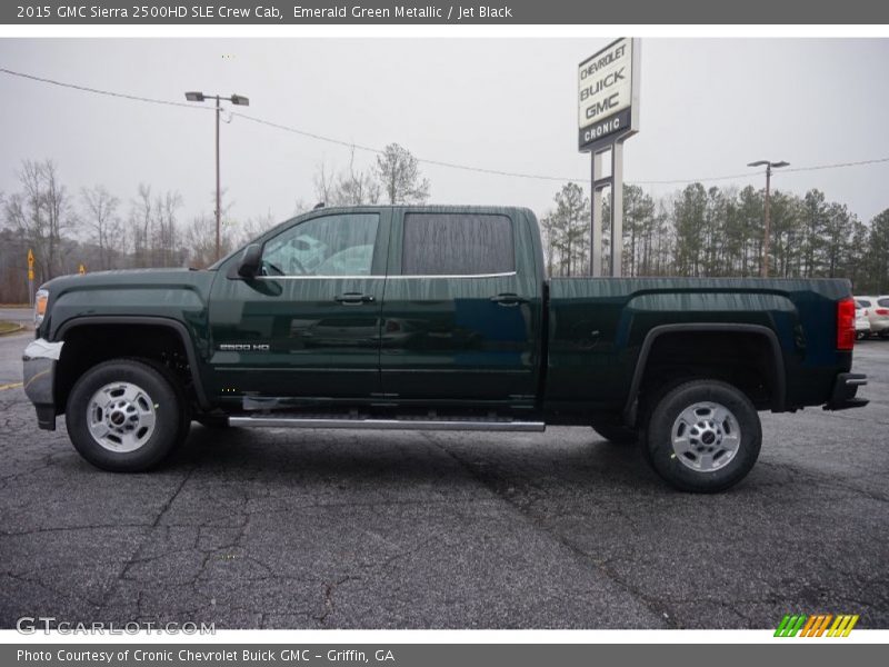 Emerald Green Metallic / Jet Black 2015 GMC Sierra 2500HD SLE Crew Cab