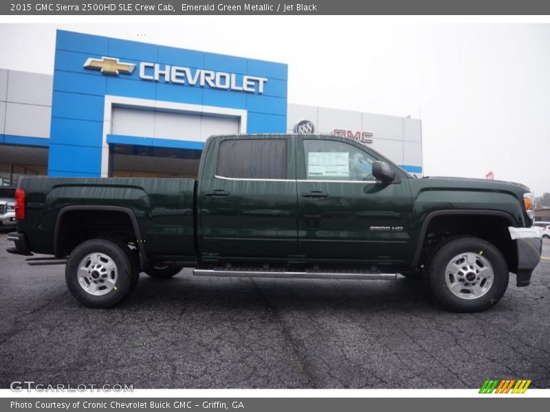 Emerald Green Metallic / Jet Black 2015 GMC Sierra 2500HD SLE Crew Cab