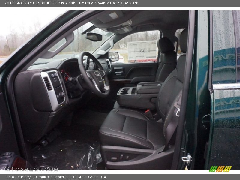 Emerald Green Metallic / Jet Black 2015 GMC Sierra 2500HD SLE Crew Cab
