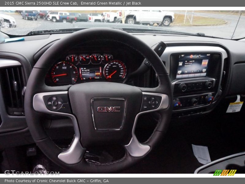 Emerald Green Metallic / Jet Black 2015 GMC Sierra 2500HD SLE Crew Cab