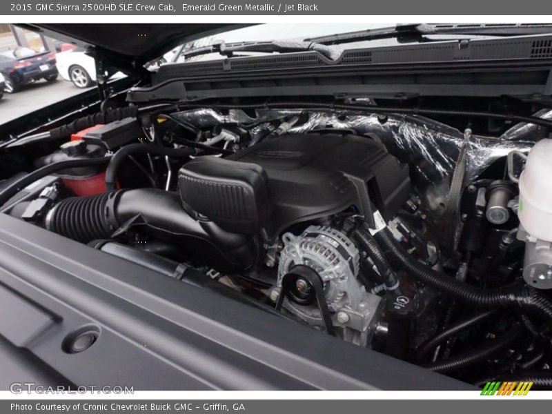 Emerald Green Metallic / Jet Black 2015 GMC Sierra 2500HD SLE Crew Cab