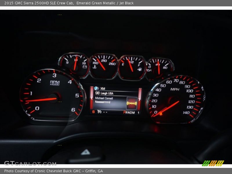 Emerald Green Metallic / Jet Black 2015 GMC Sierra 2500HD SLE Crew Cab