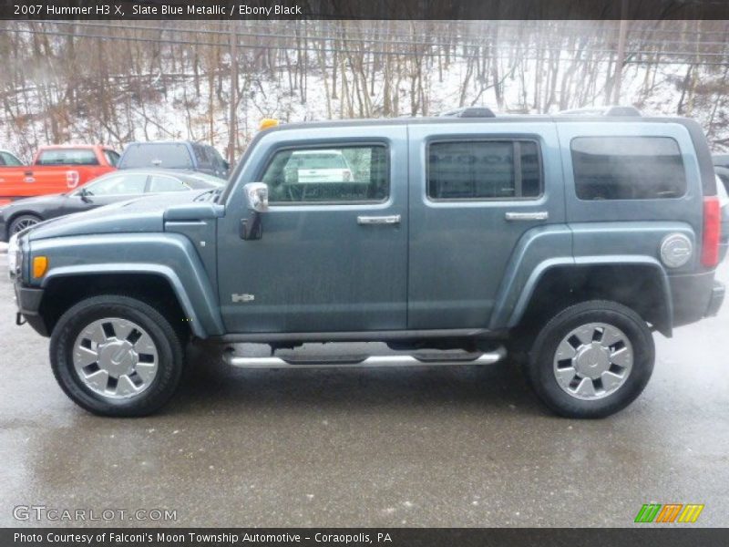 Slate Blue Metallic / Ebony Black 2007 Hummer H3 X