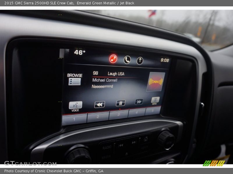Emerald Green Metallic / Jet Black 2015 GMC Sierra 2500HD SLE Crew Cab