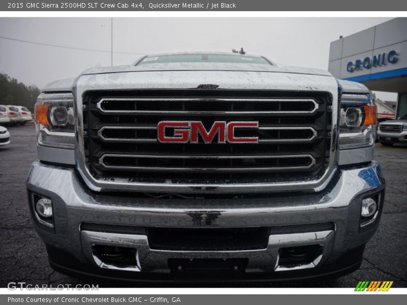 Quicksilver Metallic / Jet Black 2015 GMC Sierra 2500HD SLT Crew Cab 4x4