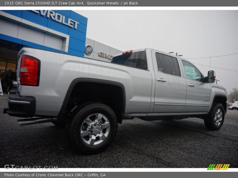 Quicksilver Metallic / Jet Black 2015 GMC Sierra 2500HD SLT Crew Cab 4x4
