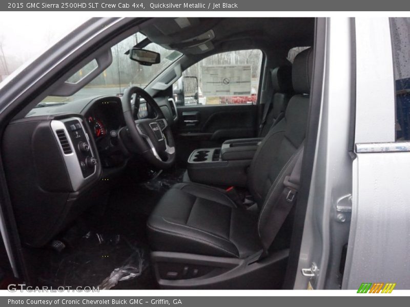Quicksilver Metallic / Jet Black 2015 GMC Sierra 2500HD SLT Crew Cab 4x4