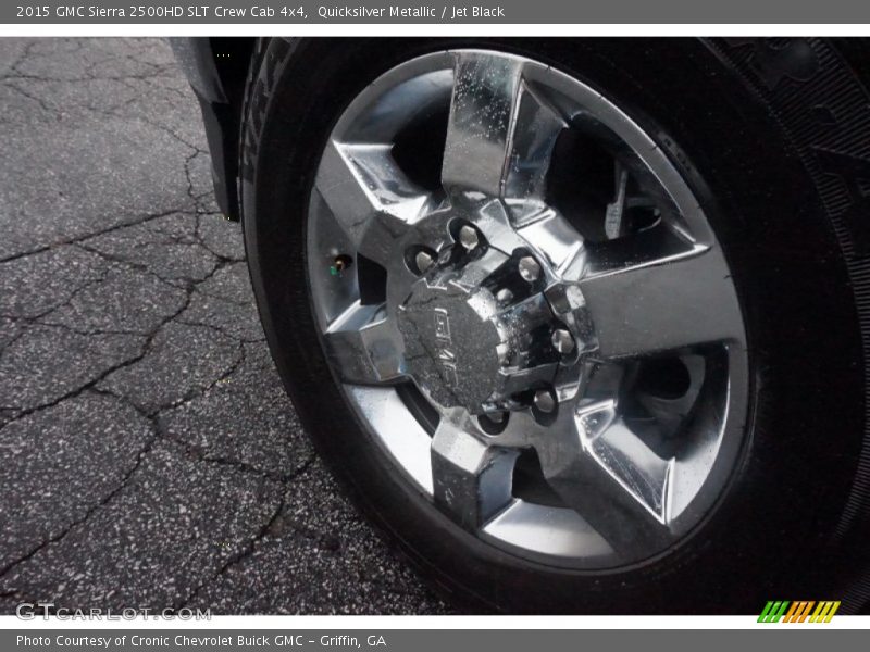 Quicksilver Metallic / Jet Black 2015 GMC Sierra 2500HD SLT Crew Cab 4x4