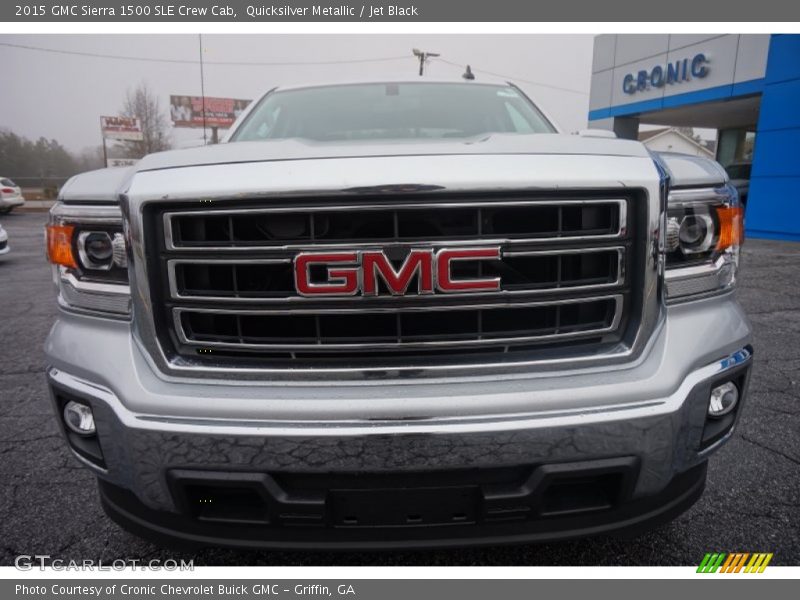 Quicksilver Metallic / Jet Black 2015 GMC Sierra 1500 SLE Crew Cab