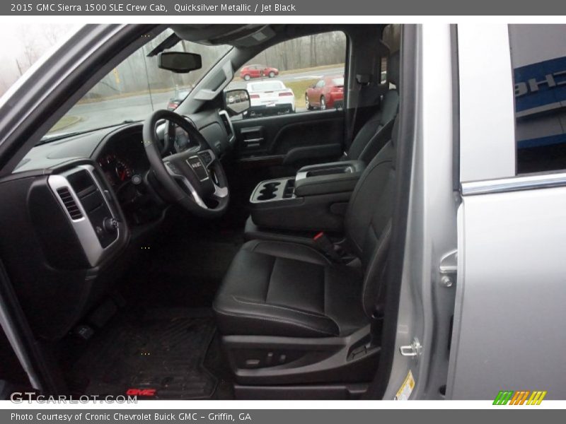 Quicksilver Metallic / Jet Black 2015 GMC Sierra 1500 SLE Crew Cab