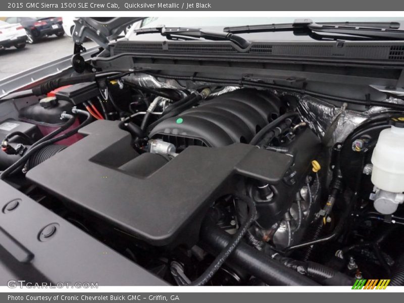 Quicksilver Metallic / Jet Black 2015 GMC Sierra 1500 SLE Crew Cab