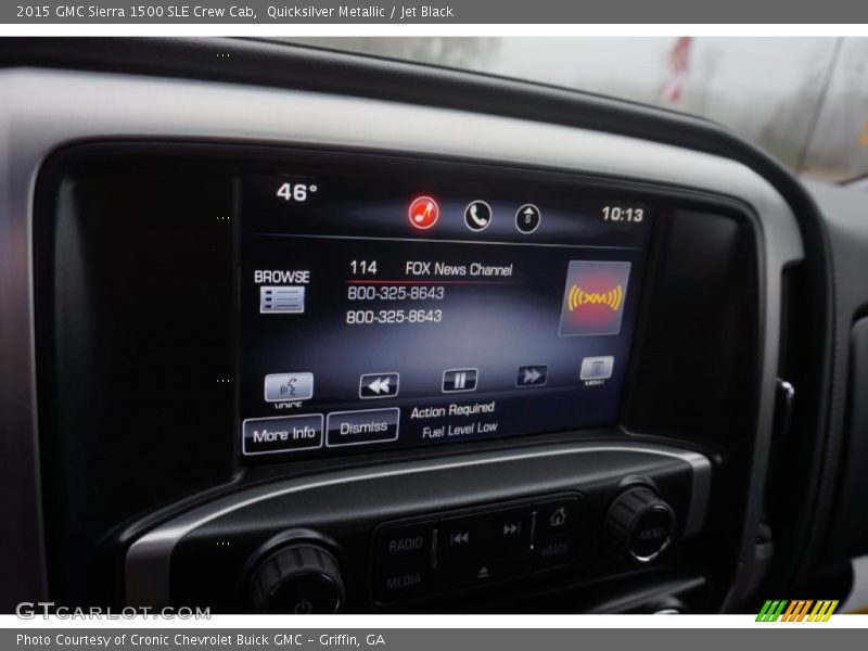 Quicksilver Metallic / Jet Black 2015 GMC Sierra 1500 SLE Crew Cab