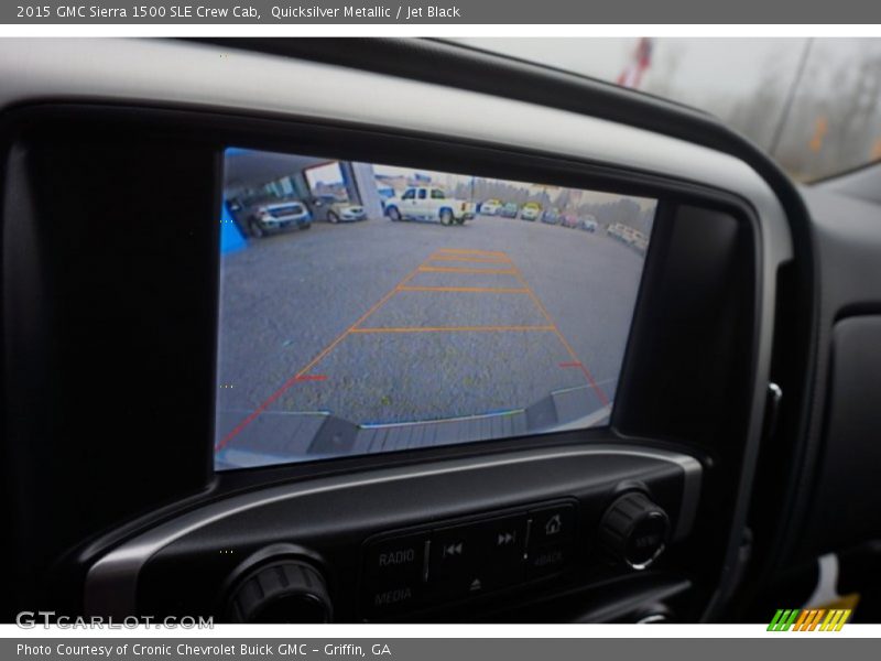 Quicksilver Metallic / Jet Black 2015 GMC Sierra 1500 SLE Crew Cab