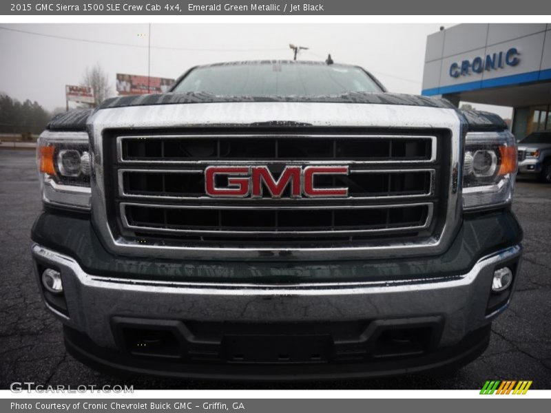 Emerald Green Metallic / Jet Black 2015 GMC Sierra 1500 SLE Crew Cab 4x4