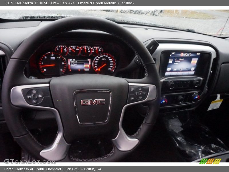 Emerald Green Metallic / Jet Black 2015 GMC Sierra 1500 SLE Crew Cab 4x4