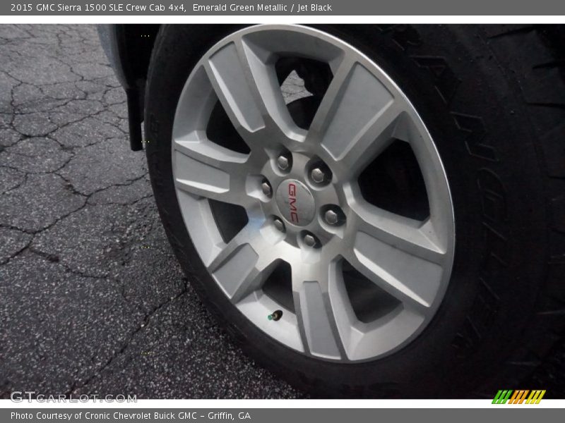 Emerald Green Metallic / Jet Black 2015 GMC Sierra 1500 SLE Crew Cab 4x4